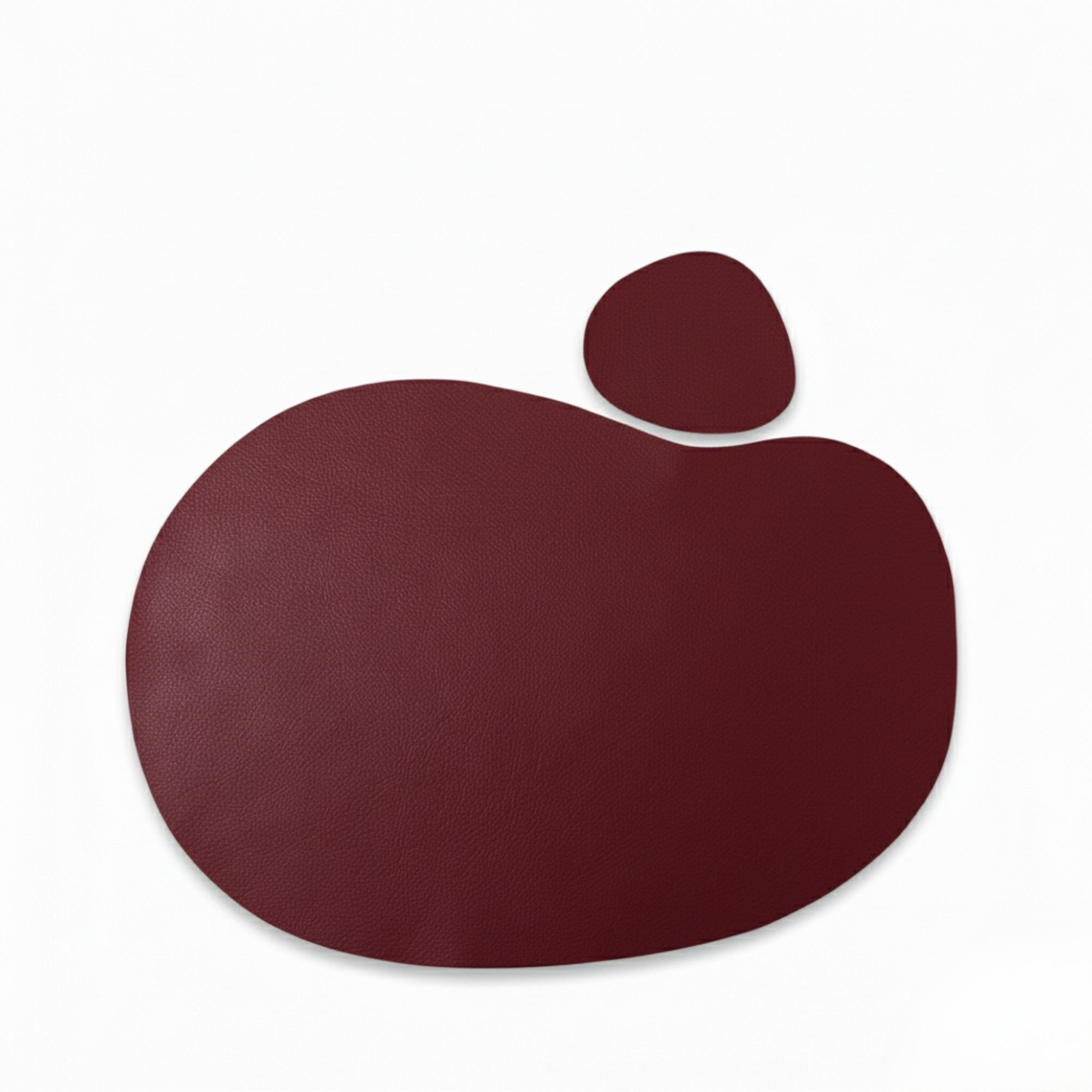 Toptan Bordo Deri Amerikan Servis 30x44 cm – Kendinden Bardak Altlıklı