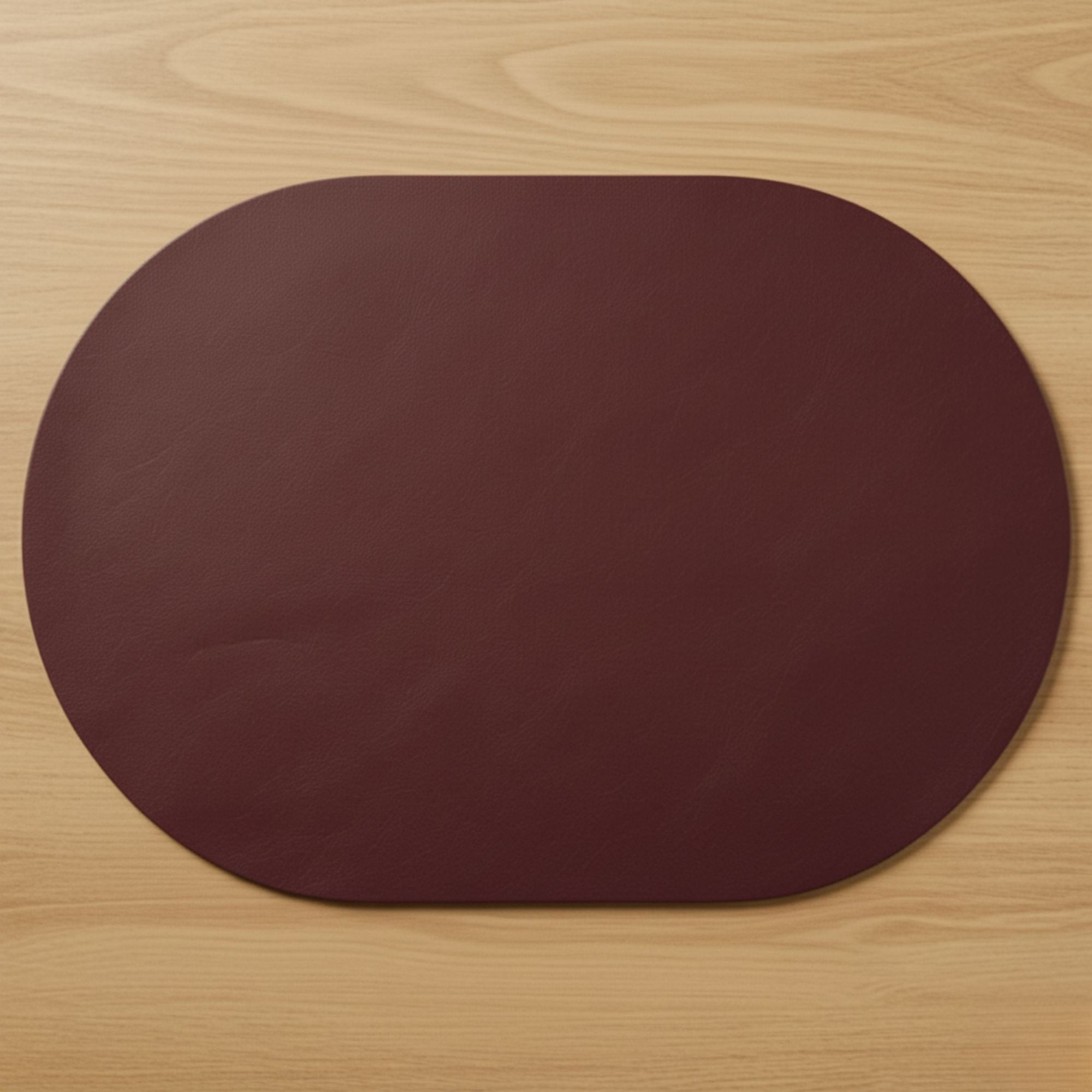Toptan Bordo Deri Amerikan Servis 33x44 cm – Tam Oval