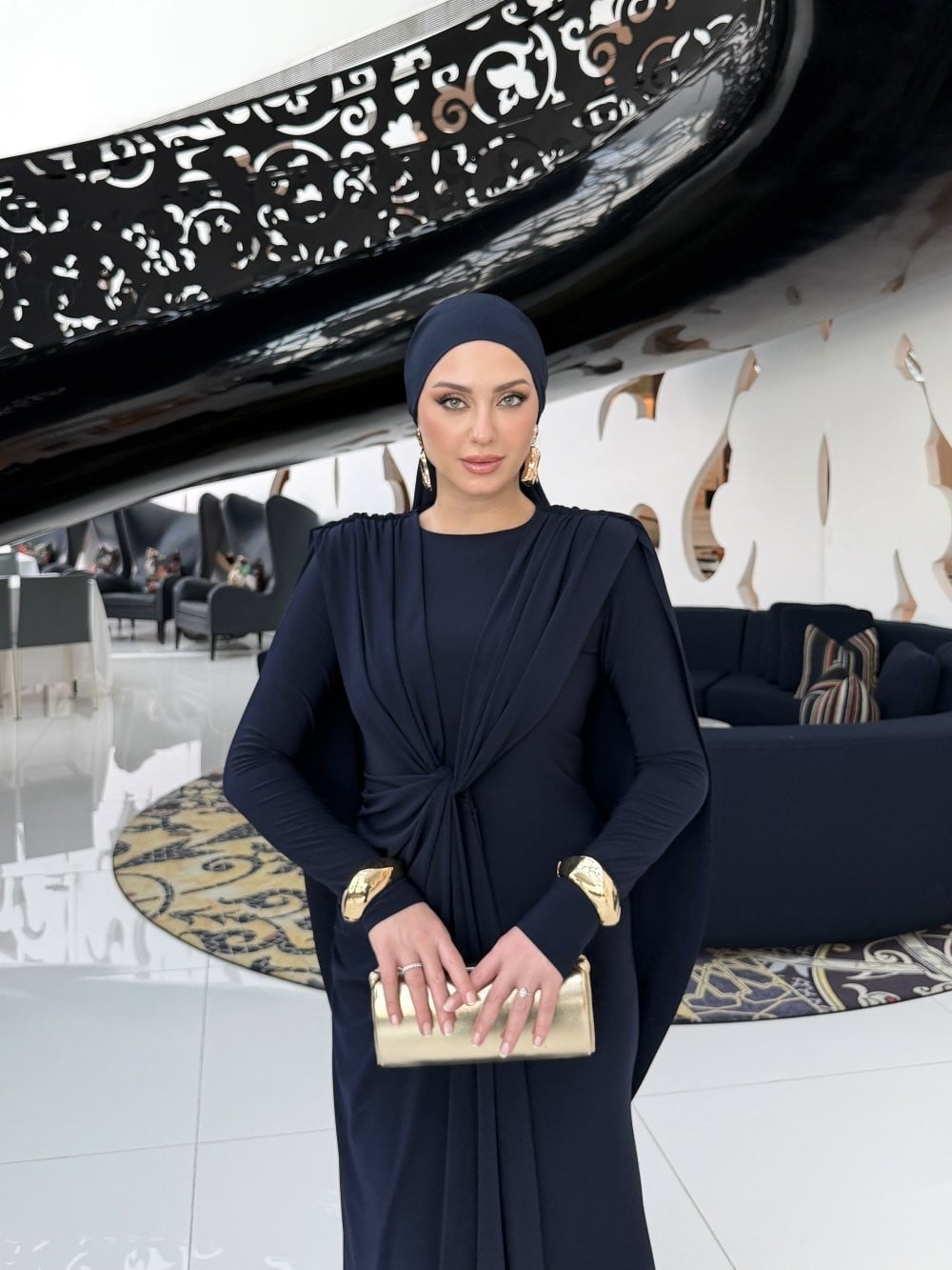 Asena Elbise Lacivert