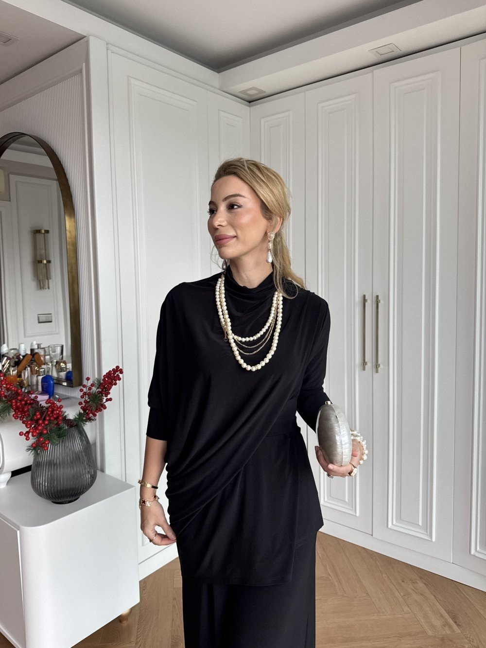 Yonca Pantolon Takım Siyah