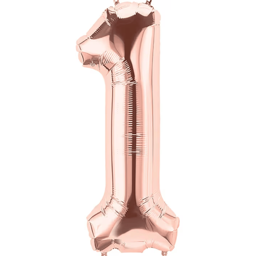 1 Rose Gold Rakam Folyo Balon