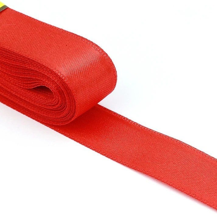 2 cm Saten Kırmızı Kurdele