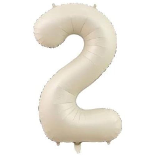 2 Krem Rakam Folyo Balon