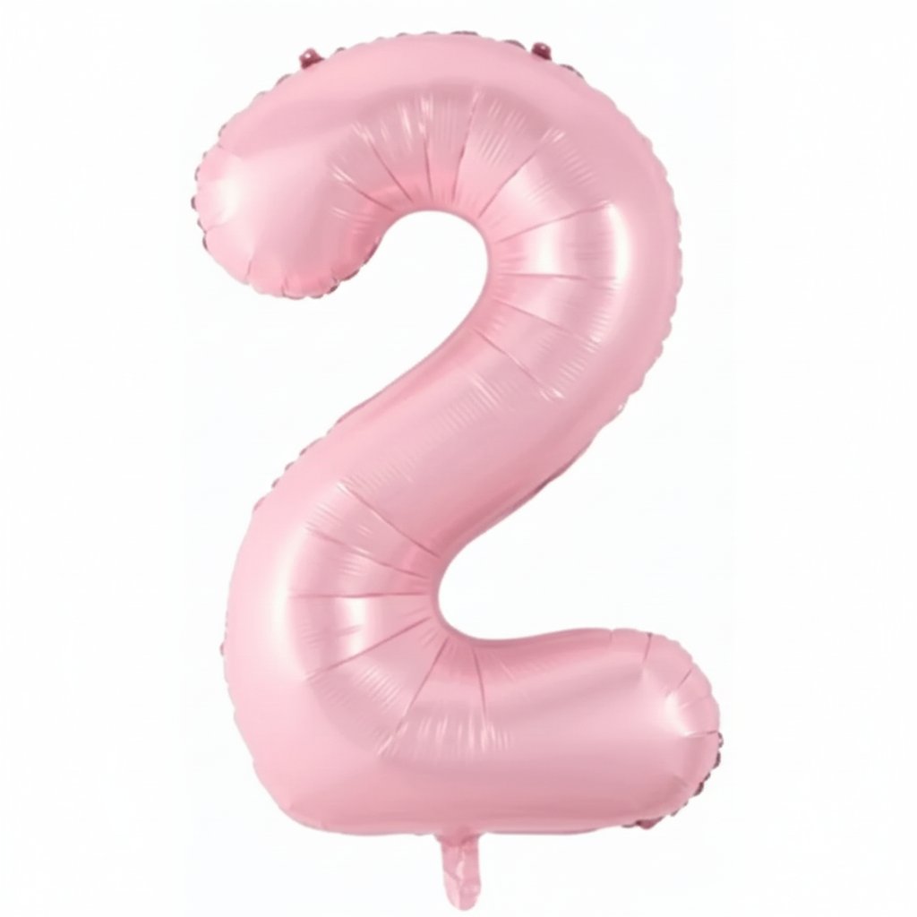 2 Pembe Rakam Folyo Balon