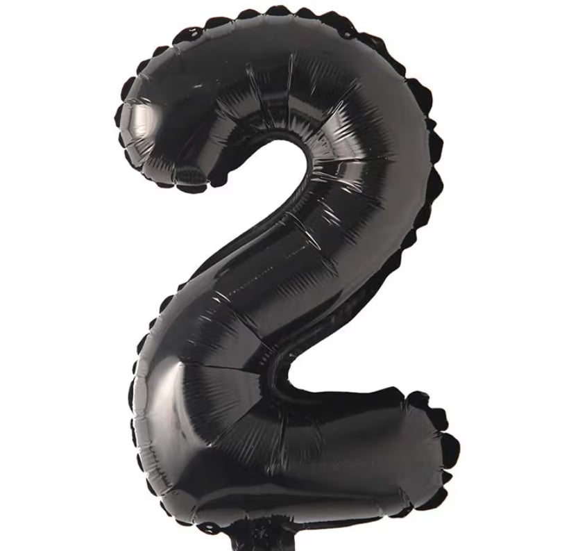 2 Siyah Rakam Folyo Balon