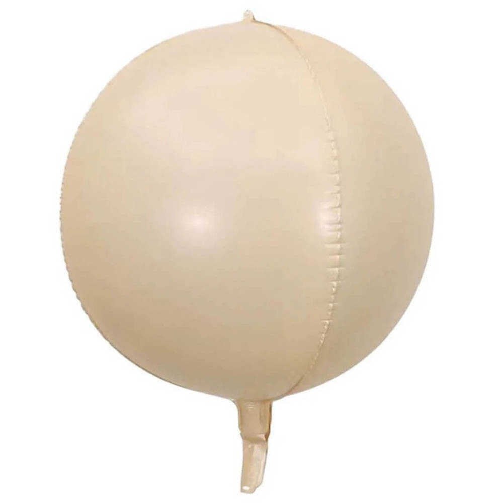 4d Bej Küre Folyo Balon