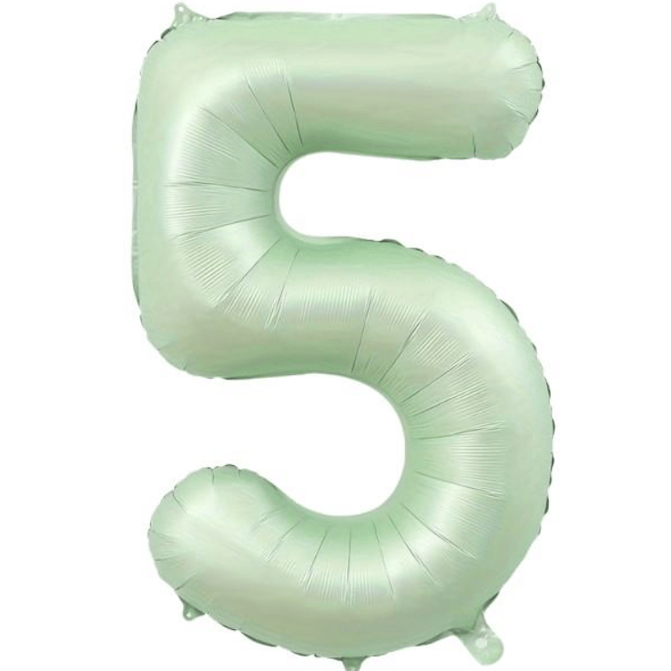 5 Yeşil Rakam Folyo Balon