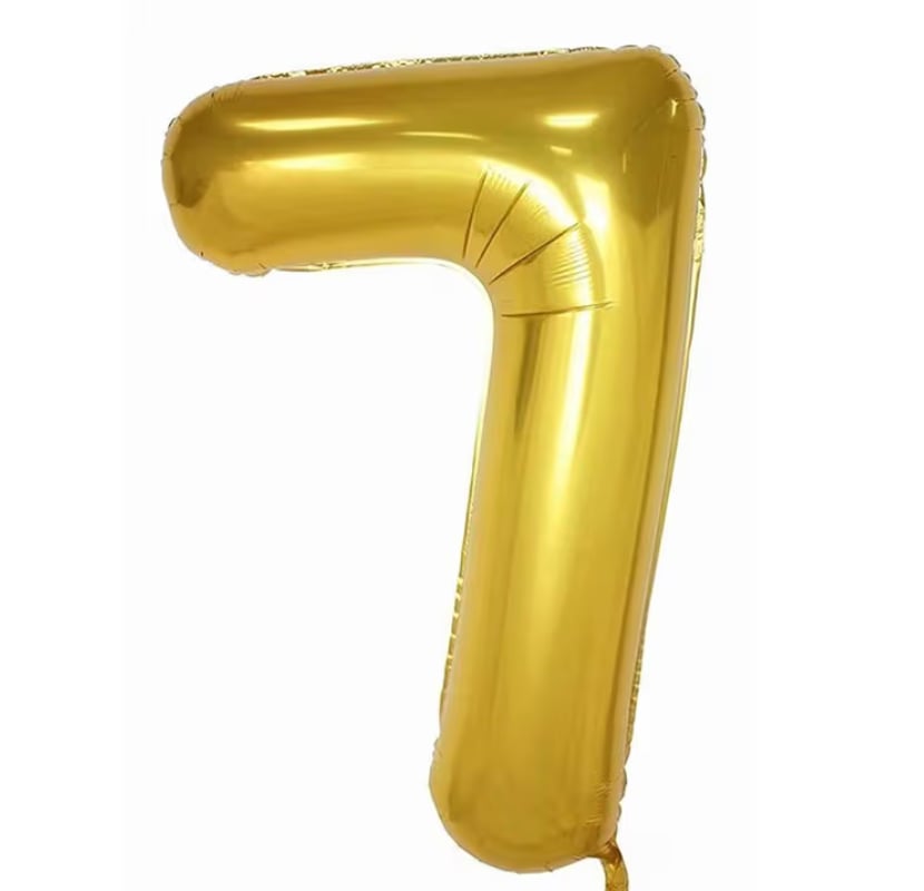 7 Gold Rakam Folyo Balon