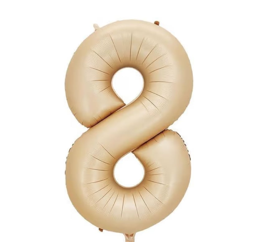 8 Bej Rakam Folyo Balon