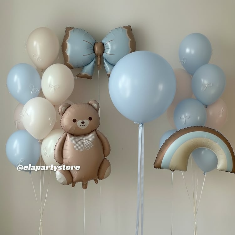BEBE MAVİLİ SEVİMLİ FOLYO BALON KONSEPT