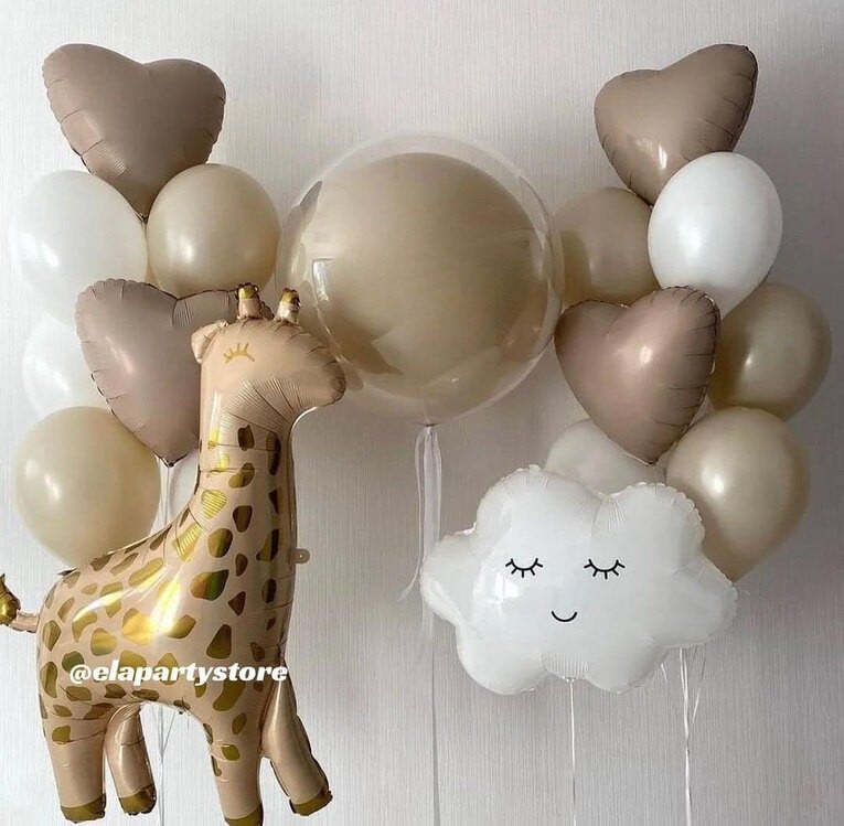 BEJ ZÜRAFA FOLYO BALON KONSEPT
