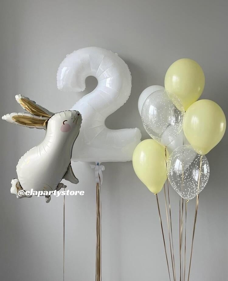 BEYAZ RAKAM TAVŞAN BALON KONSEPT