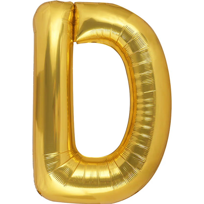 D Gold Harfi Folyo Balon