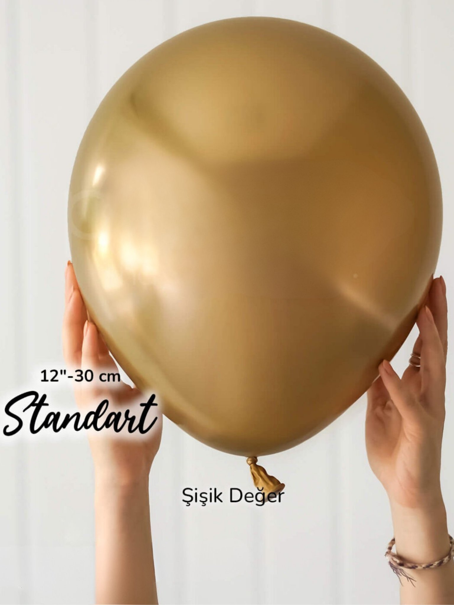 Gold Krom Balon (5 Adet)
