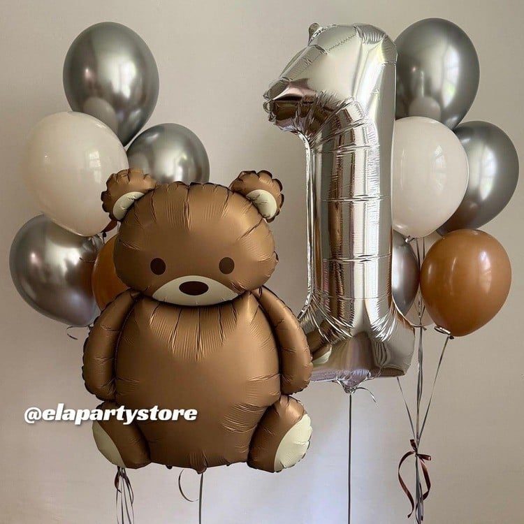 GÜMÜŞ AYI FOLYO BALON KONSEPT