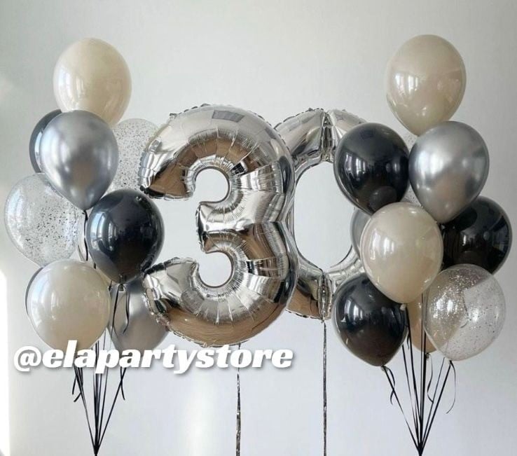 GÜMÜŞ DEMETLİ FOLYO BALON KONSEPT