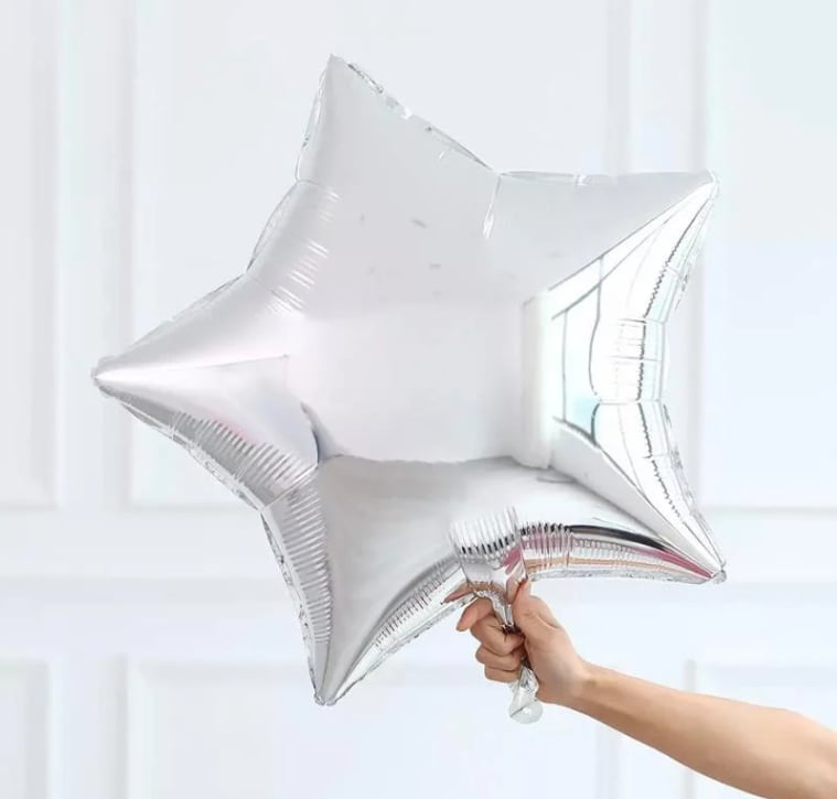 Gümüş Yıldız Folyo Balon