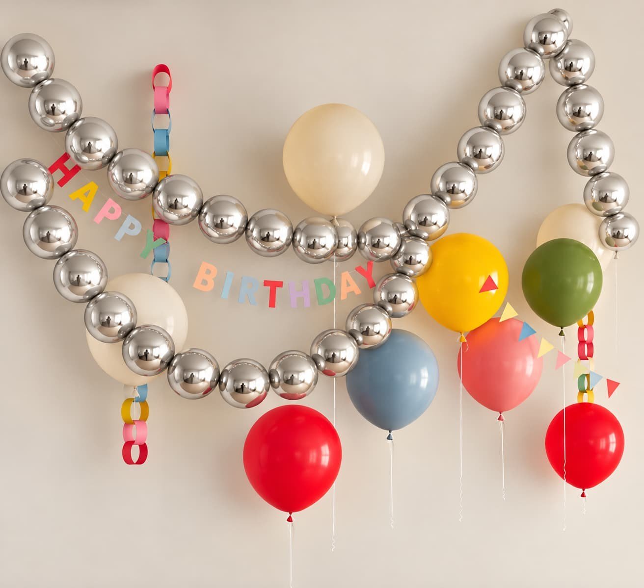 Kalisan Gümüş Krom K Link Balon (5 Adet)