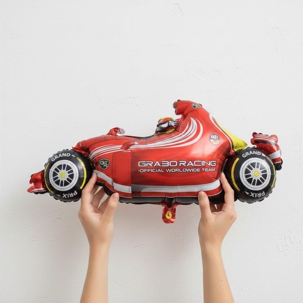 Kırmızı Formula 1 Araba Folyo Balon