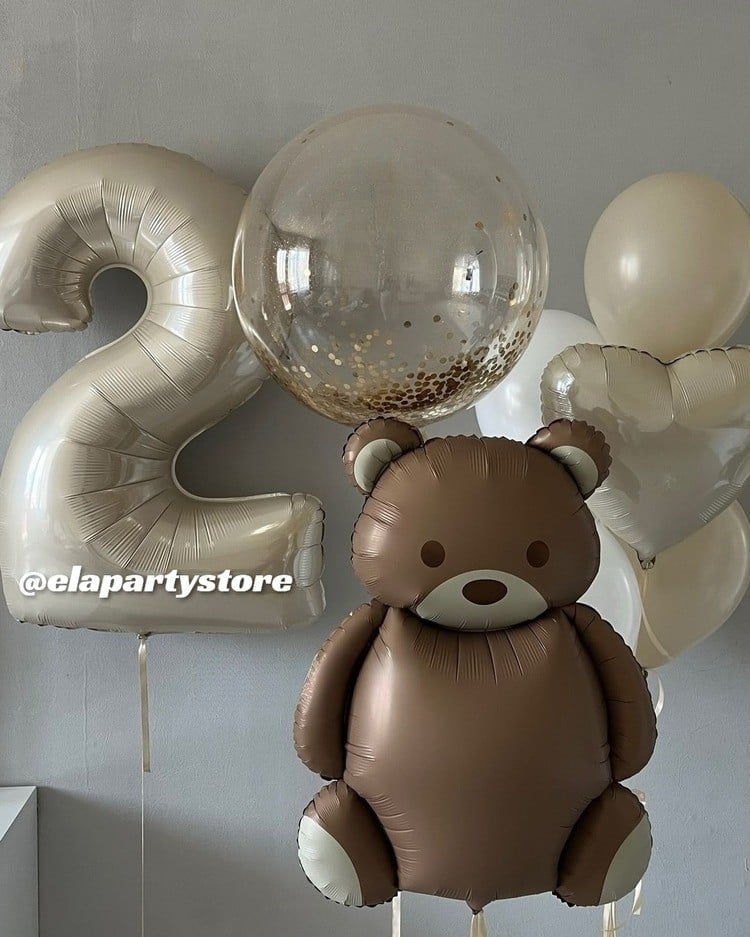 KREM RETRO AYI FOLYO BALON KONSEPT