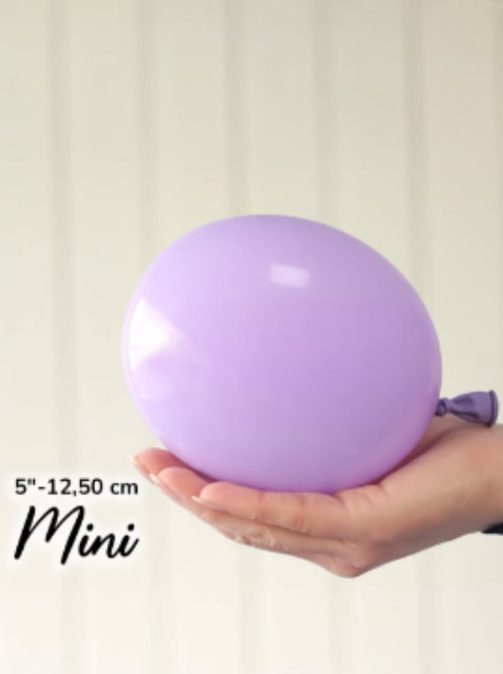 Küçük Makaron Lila Balon (10 Adet)