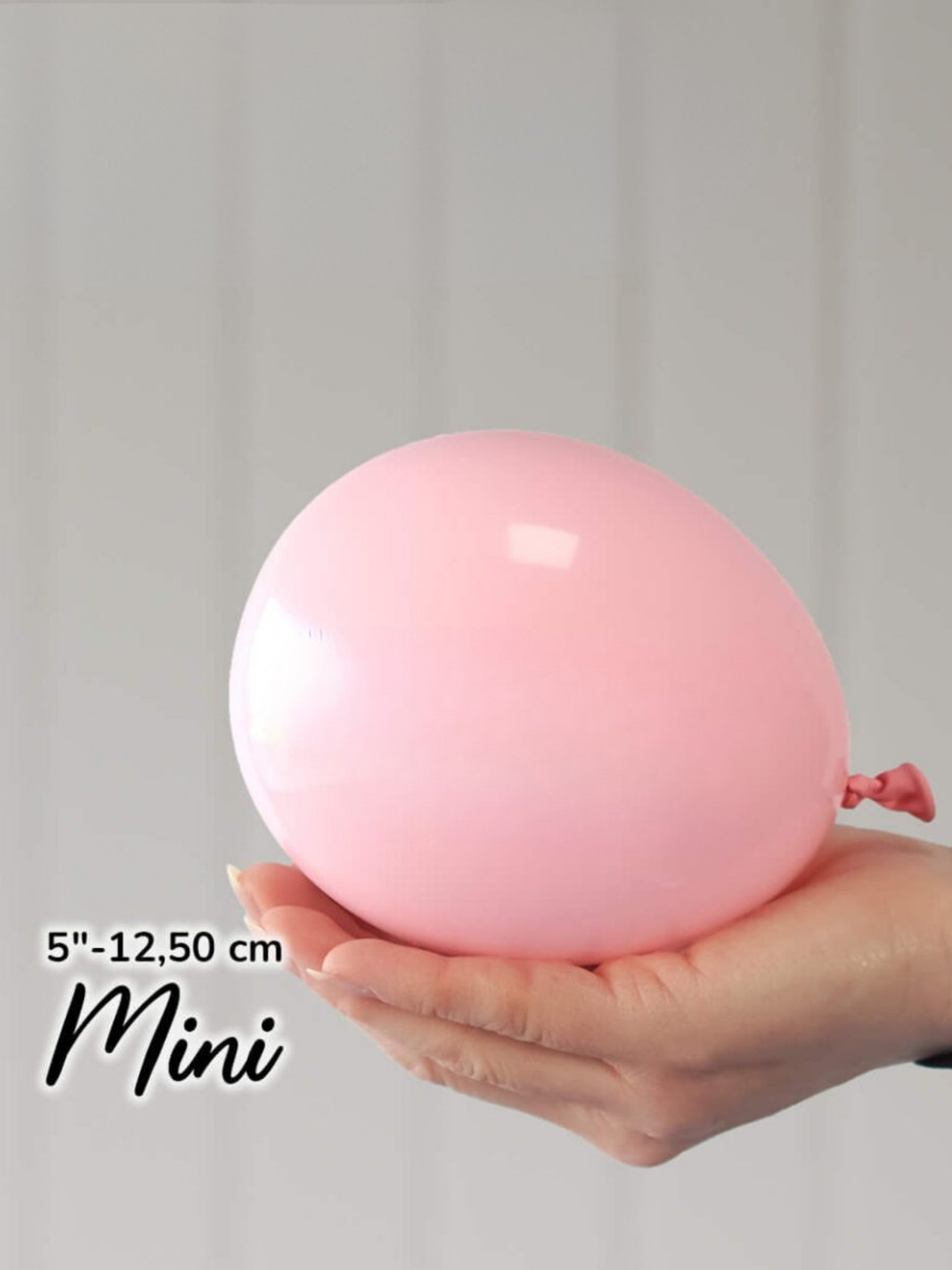 Küçük Makaron Pembe Balon (10 Adet)