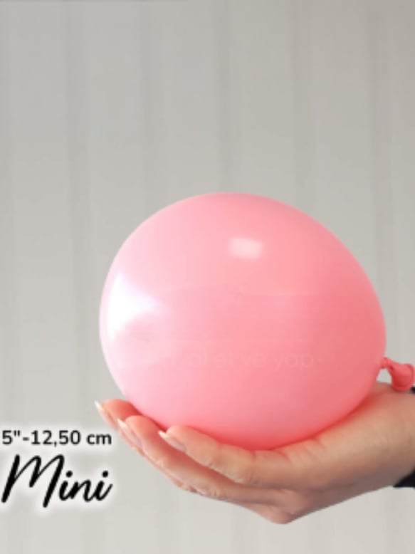 Küçük Pastel Flamingo Pembe Balon (10 Adet)