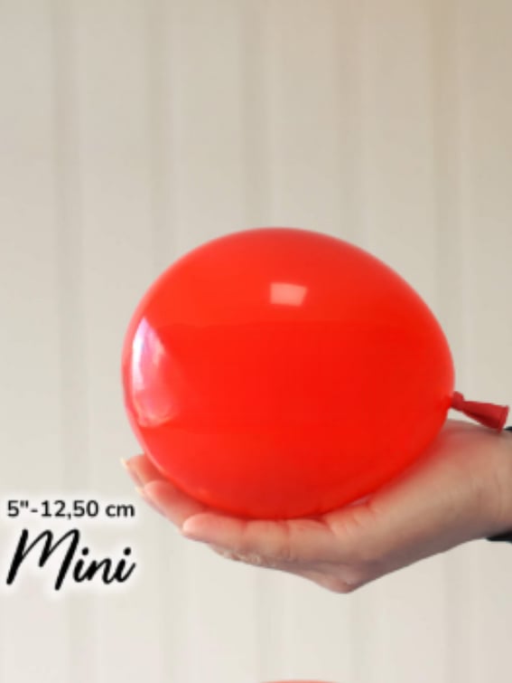 Küçük Pastel Kırmızı Balon (10 Adet)