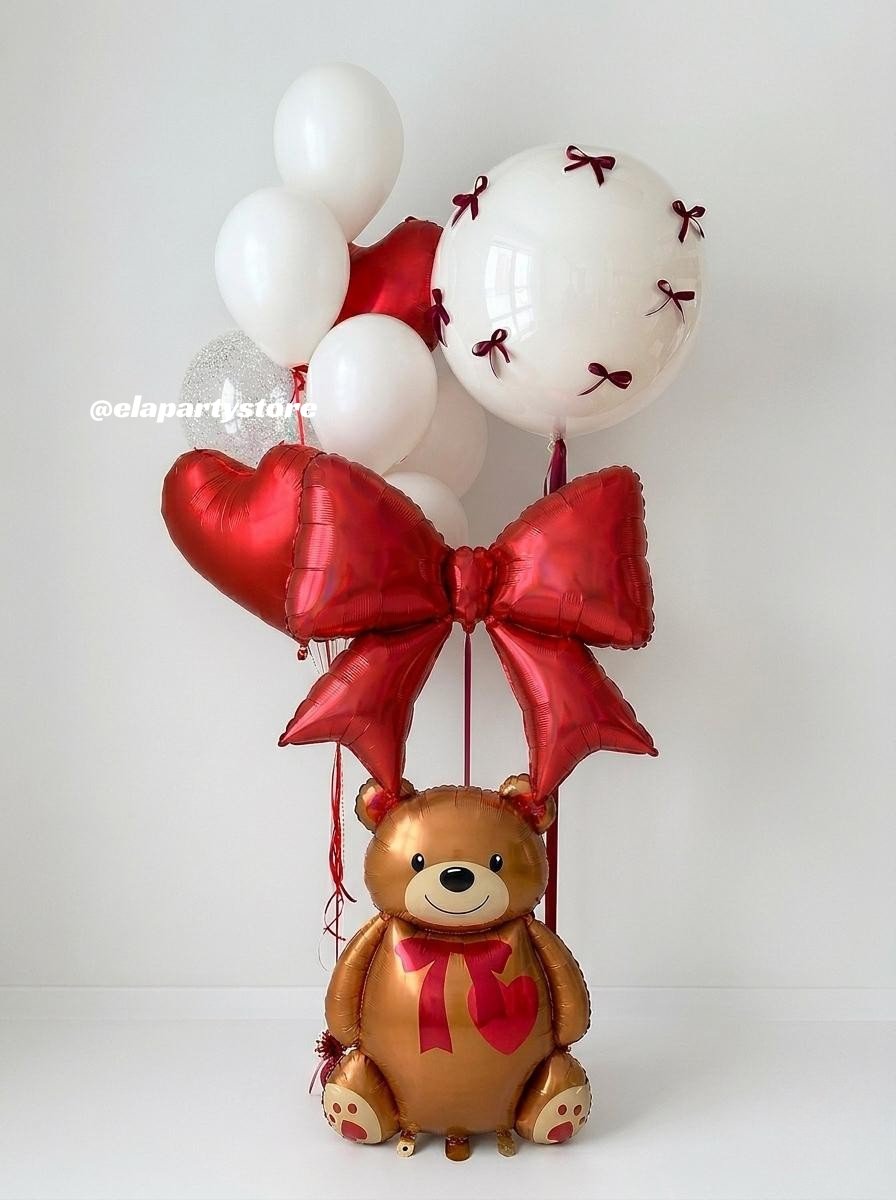 Love Teddy Folyo Balon Konsept
