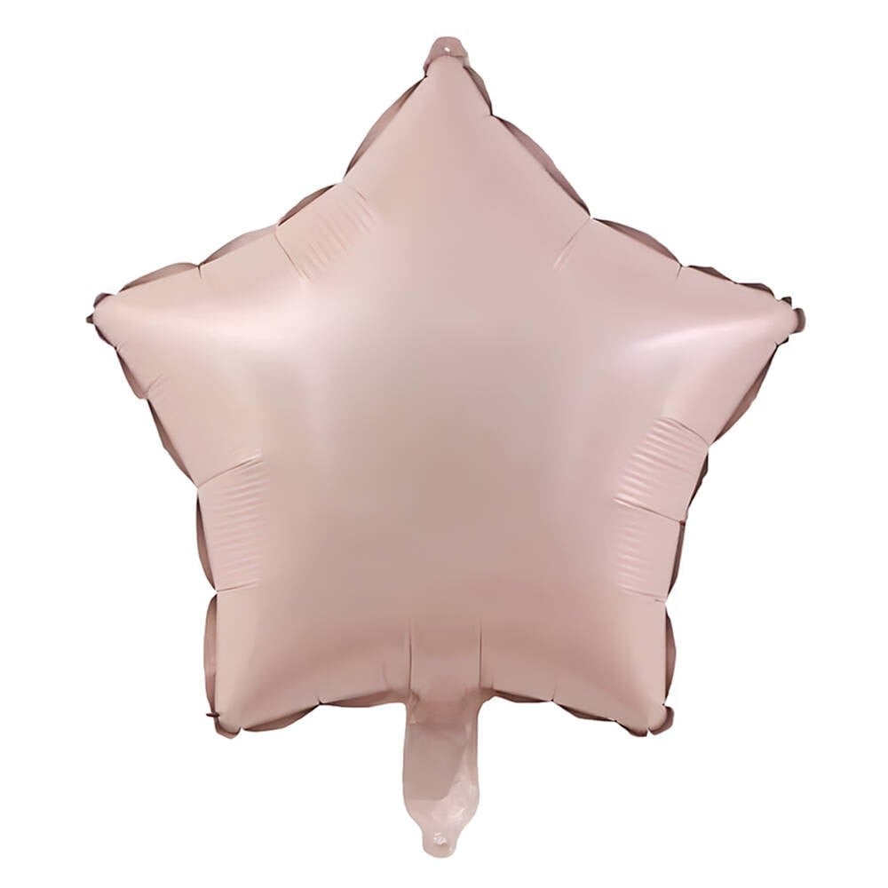 Pembe Saten Yıldız Folyo Balon