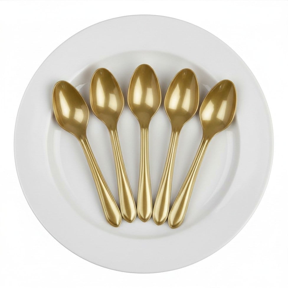 Plastik Gold Kaşık (25 Adet)