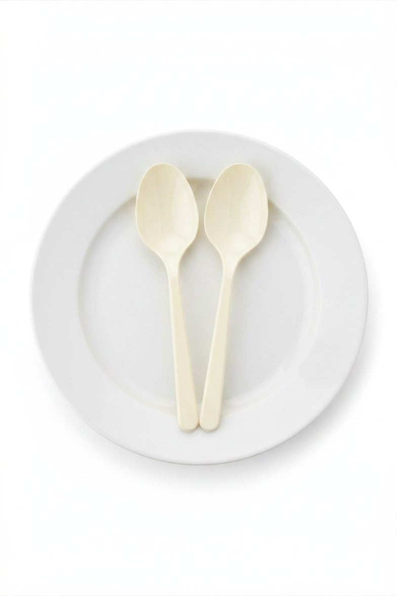 Plastik Krem Kaşık (25 Adet)