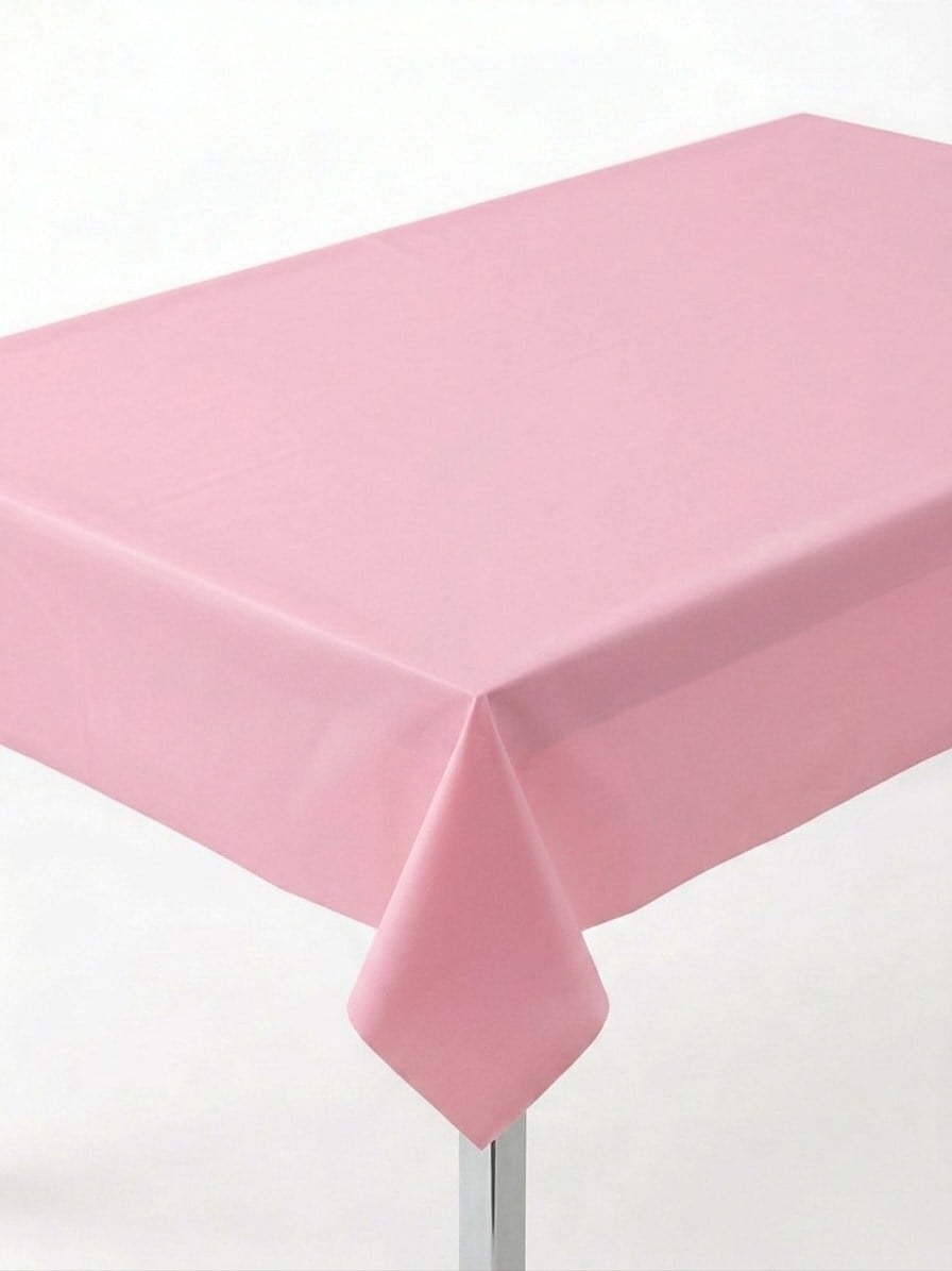 Plastik Pembe Masa Örtüsü