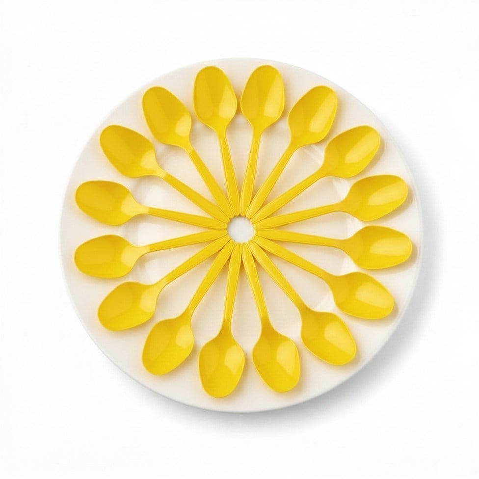 Plastik Sarı Kaşık (25 Adet)