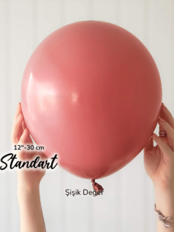 Retro Gül Ağacı Balon (10 Adet)