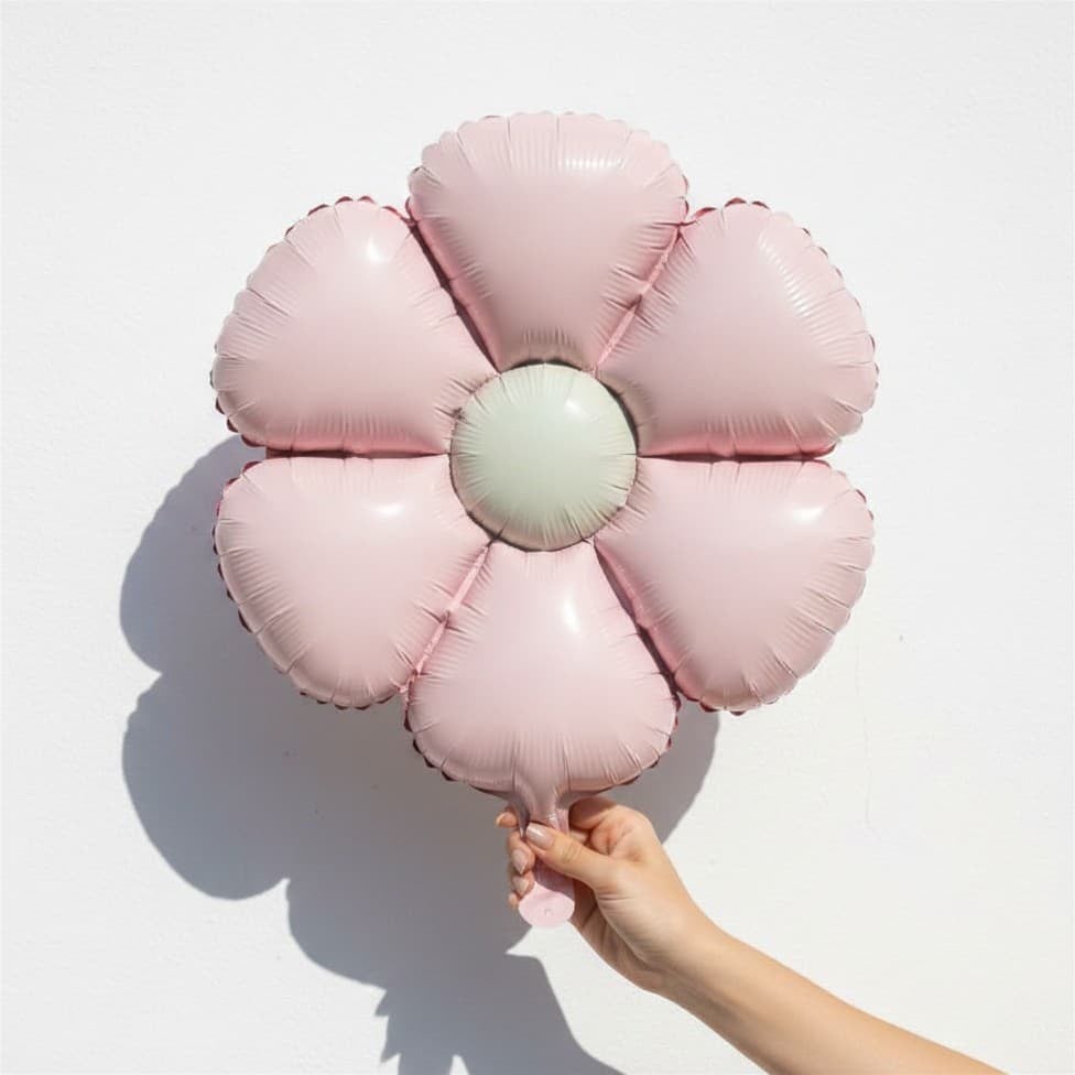 Retro Pembe Papatya Folyo Balon