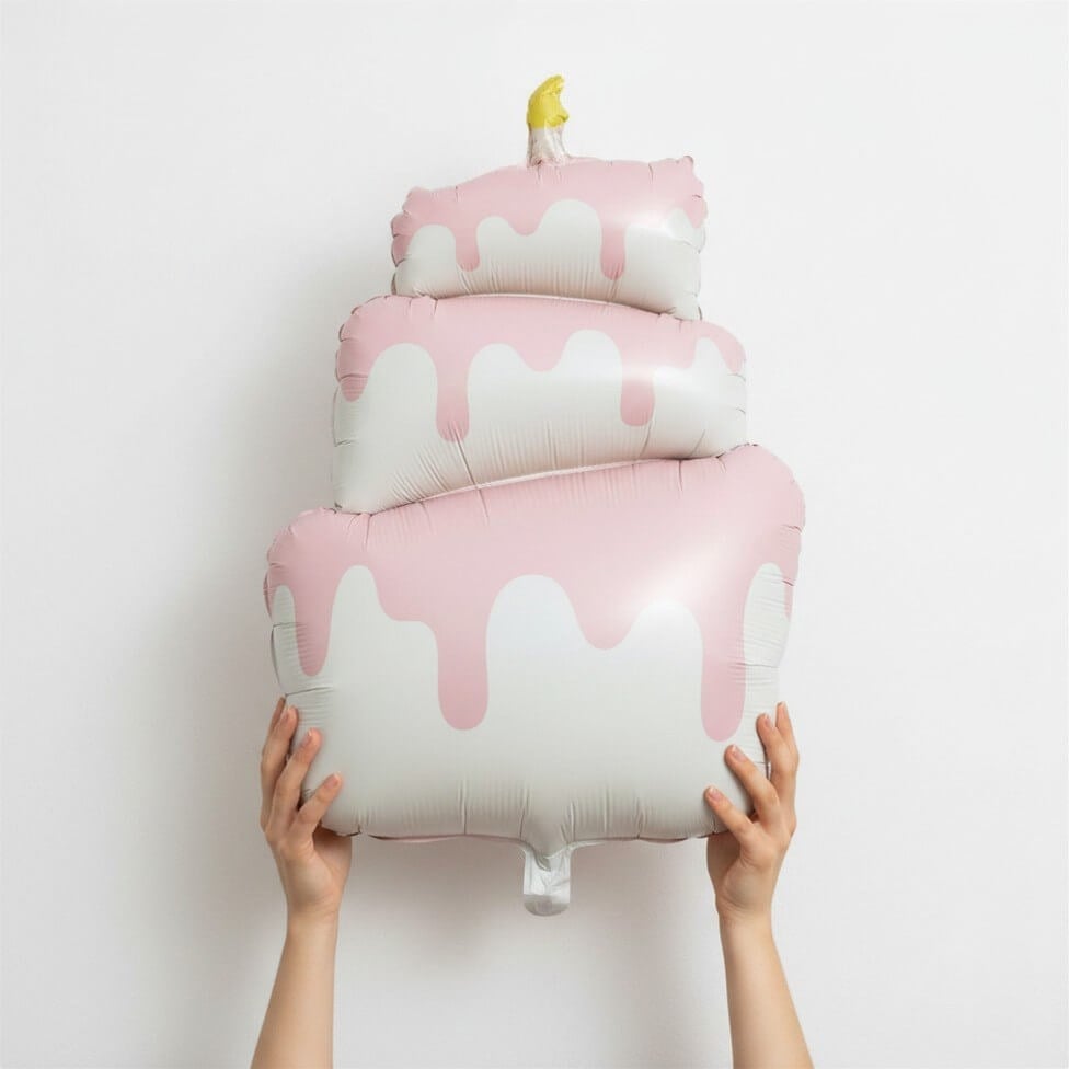 Retro Pembe Pasta Folyo Balon
