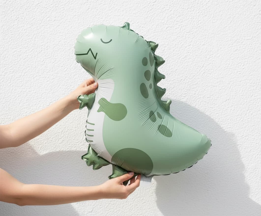 Retro Yeşil Dinozor Folyo Balon 