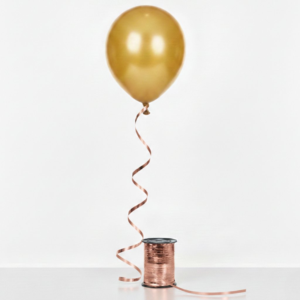 Rosegold Metalize Balon İpi 200 Metre