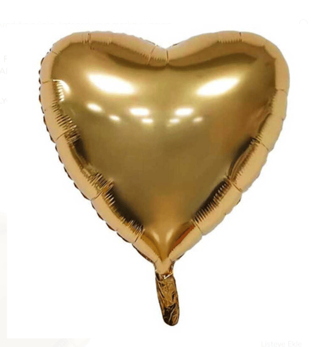 Şampanya Kalp Folyo Balon
