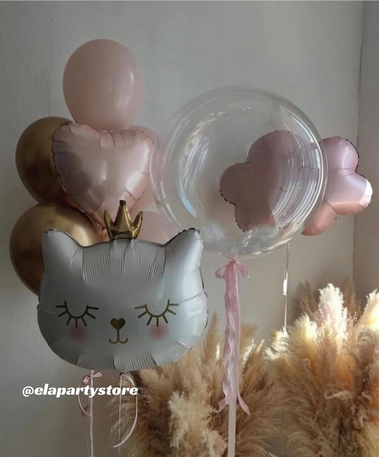 SEVİMLİ PEMBE KALP KEDİ KONSEPT