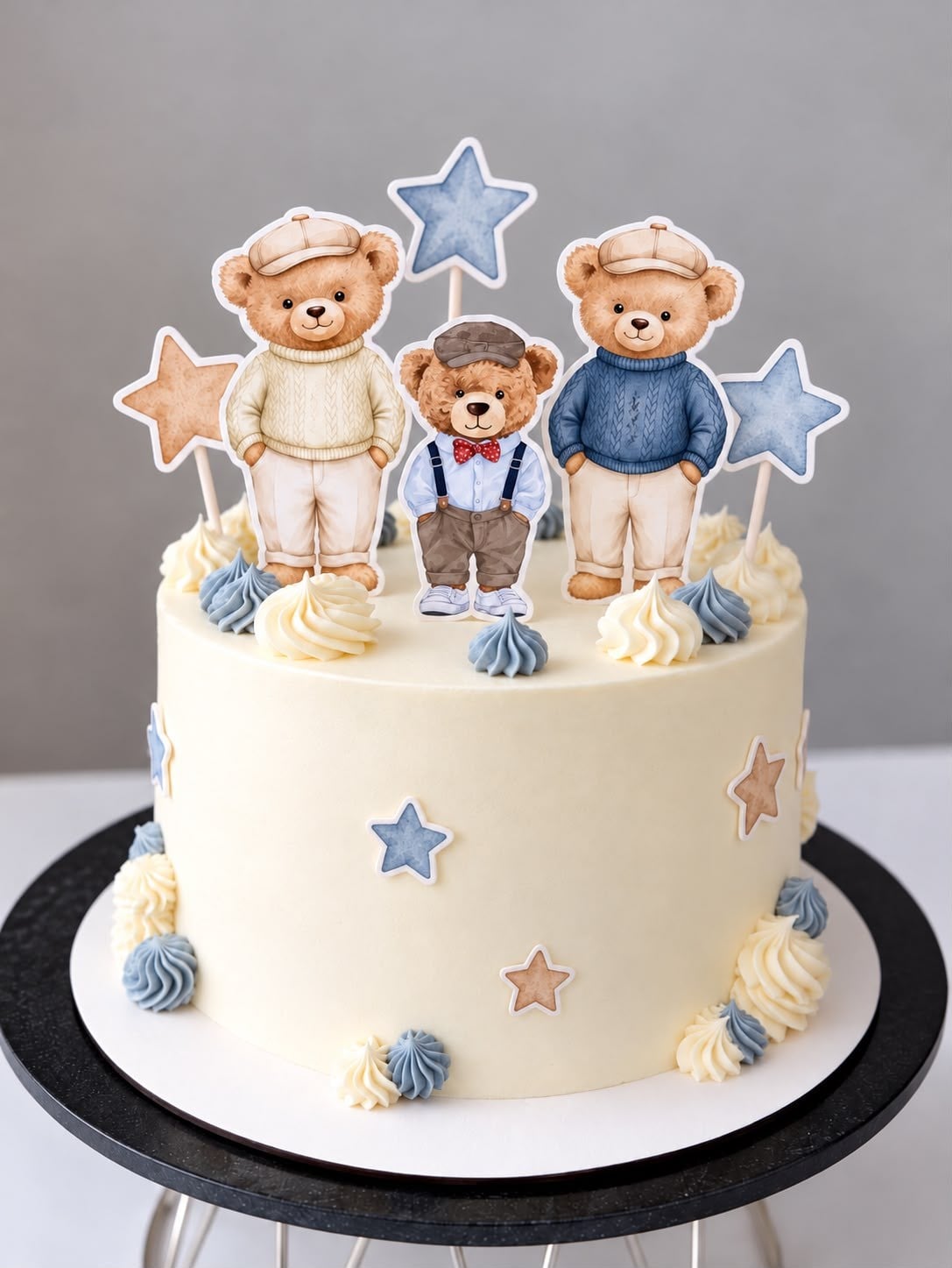 Teddy Temalı Pasta Süsü