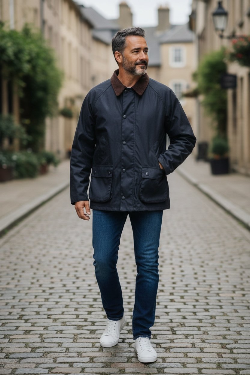 Y2- Vintage kadife yaka navy blue hafif mont
