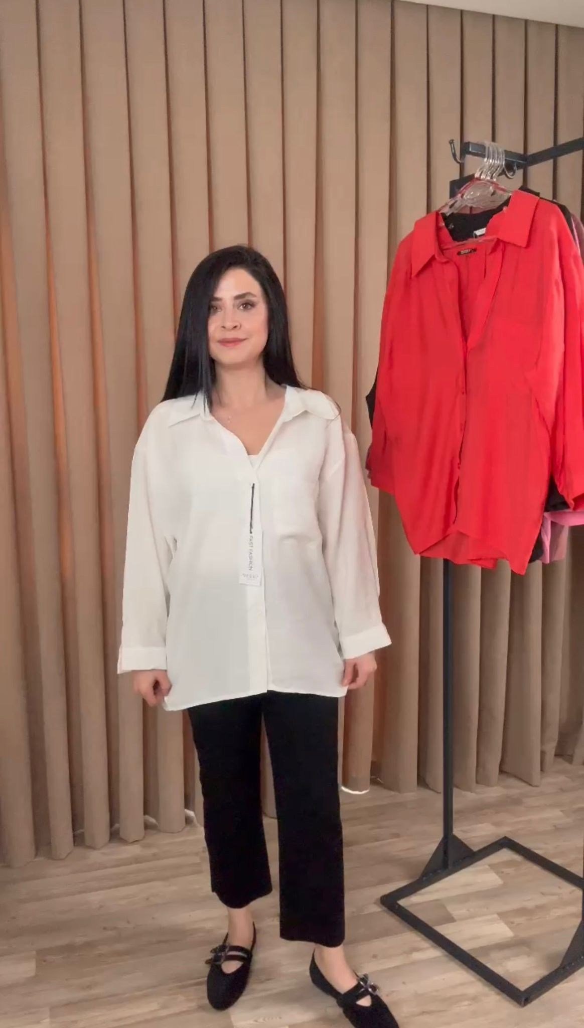 Premium Beyaz Oversize Gömlek