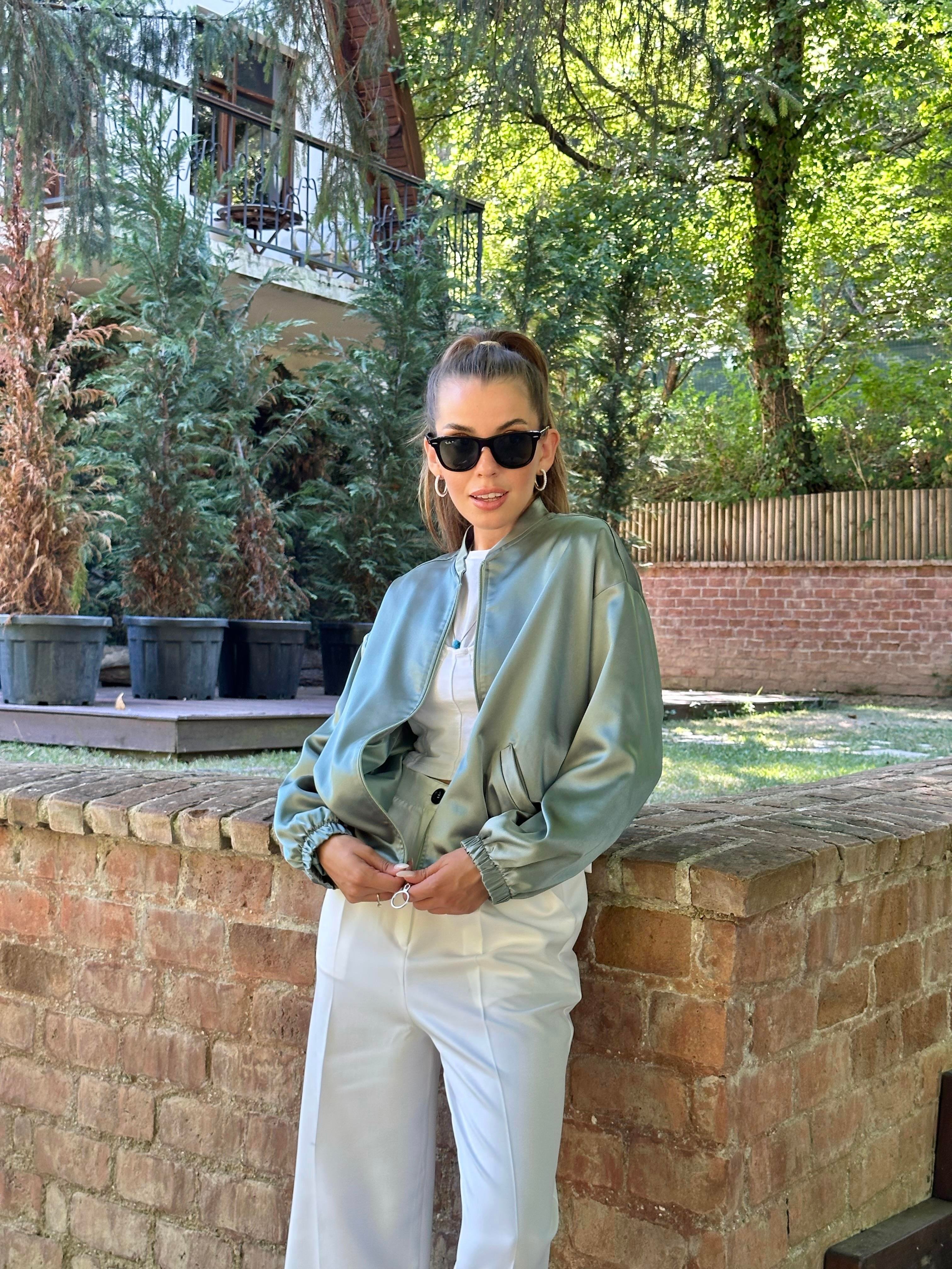Mint Bomber Ceket