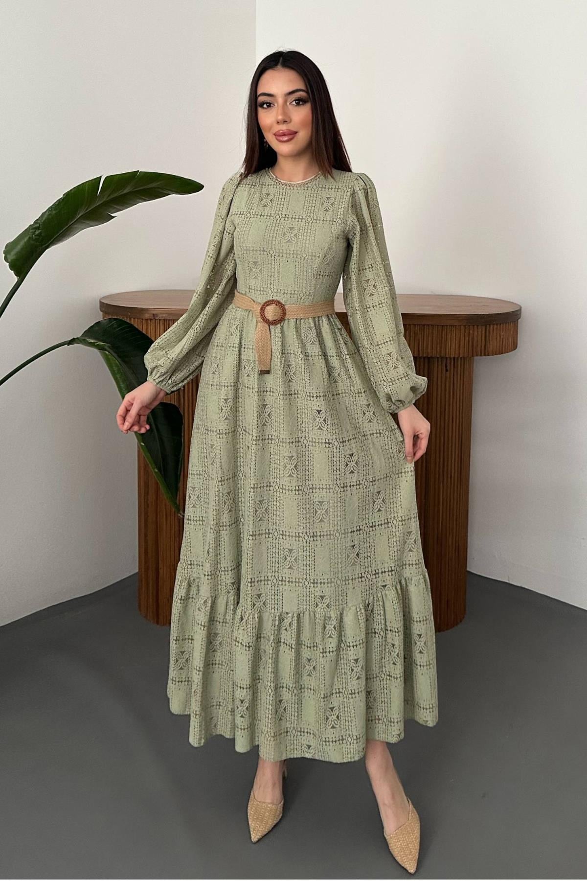 Mint Dantelli Elbise