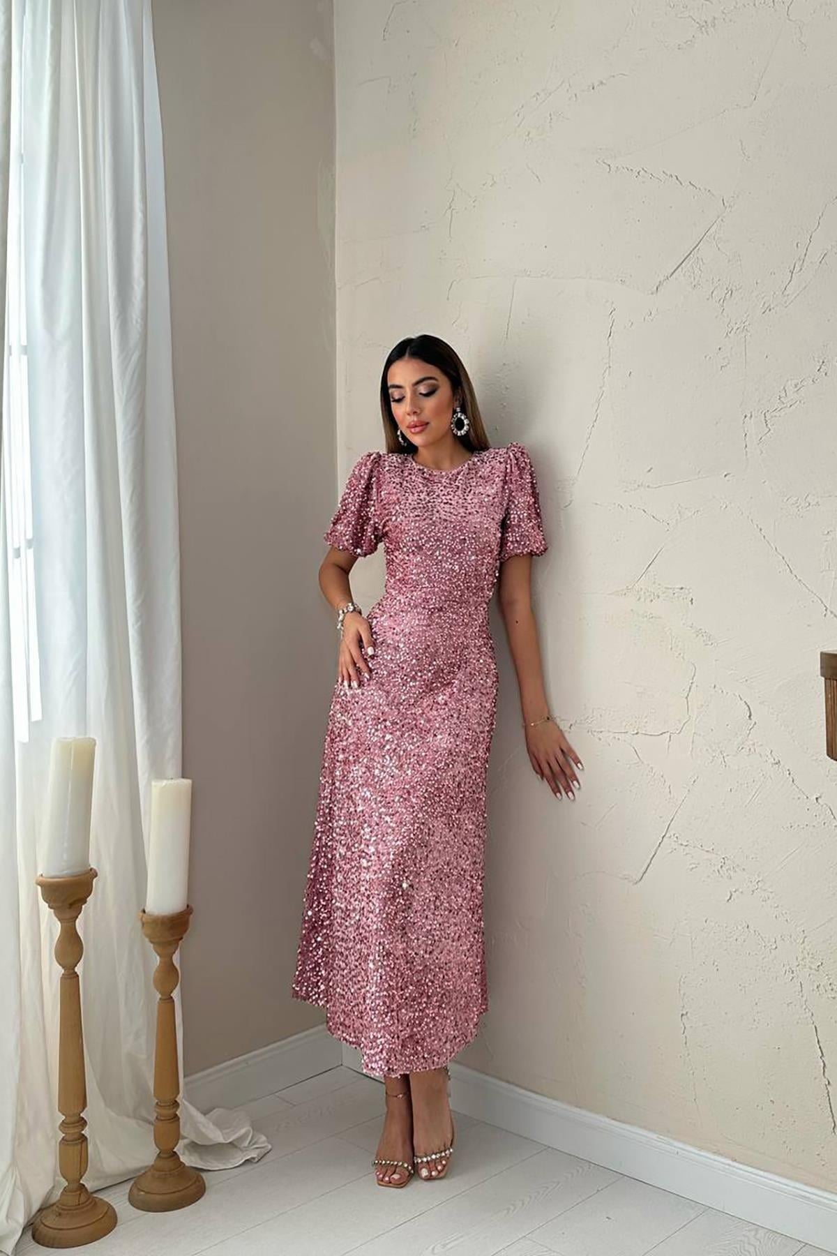 Pembe Pulpayet Elbise