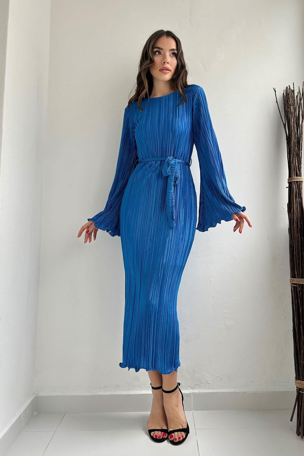 Saks İspanyol Kol Piliseli Elbise