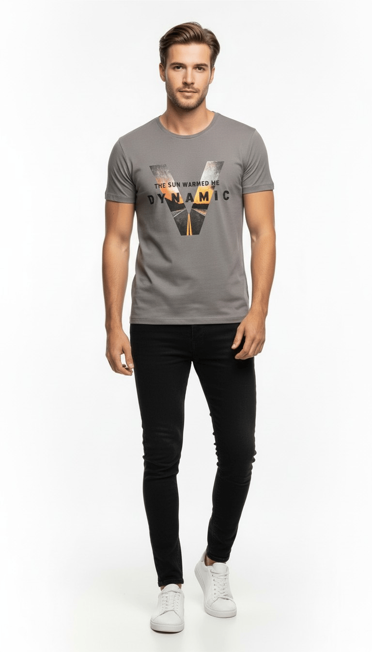 Urban Grafik Baskılı Erkek T-Shirt – Streetwear Stil, Günlük Rahat Kalıp