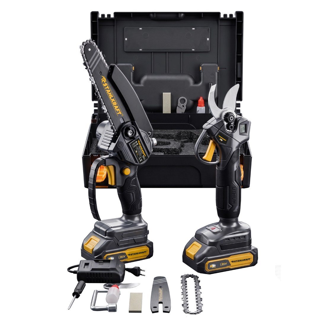 Stahlkraft H15 4010 21V Budama + Makas Set Zincir + Pala yedek Makas Hediye